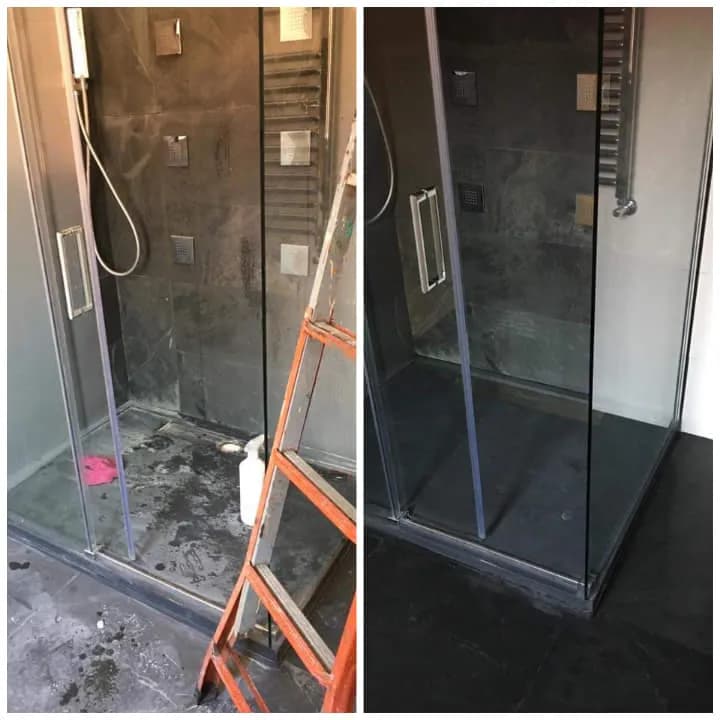 Curățare cabină duș cu depuneri